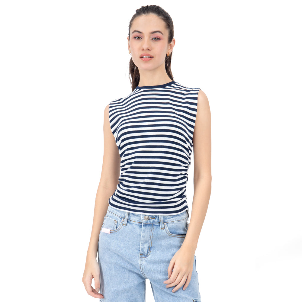 Top Para Mujer Quarrytop Long Fit Con Rayas Para Dama Quarry