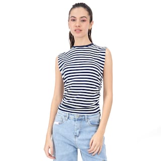 Foto 1 | Top Para Mujer Quarrytop Long Fit Con Rayas Para Dama Quarry