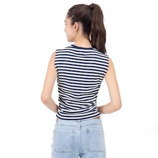 Foto 3 | Top Para Mujer Quarrytop Long Fit Con Rayas Para Dama Quarry