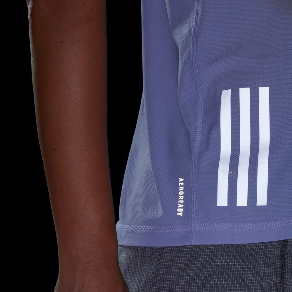 Foto 9 pulgar | Playera sin Mangas Own The Run Adidas Violeta para Mujer