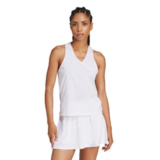 Foto 2 | Playera sin Mangas Club Tennis Climacool Cuello en V Adidas Blanco para Mujer