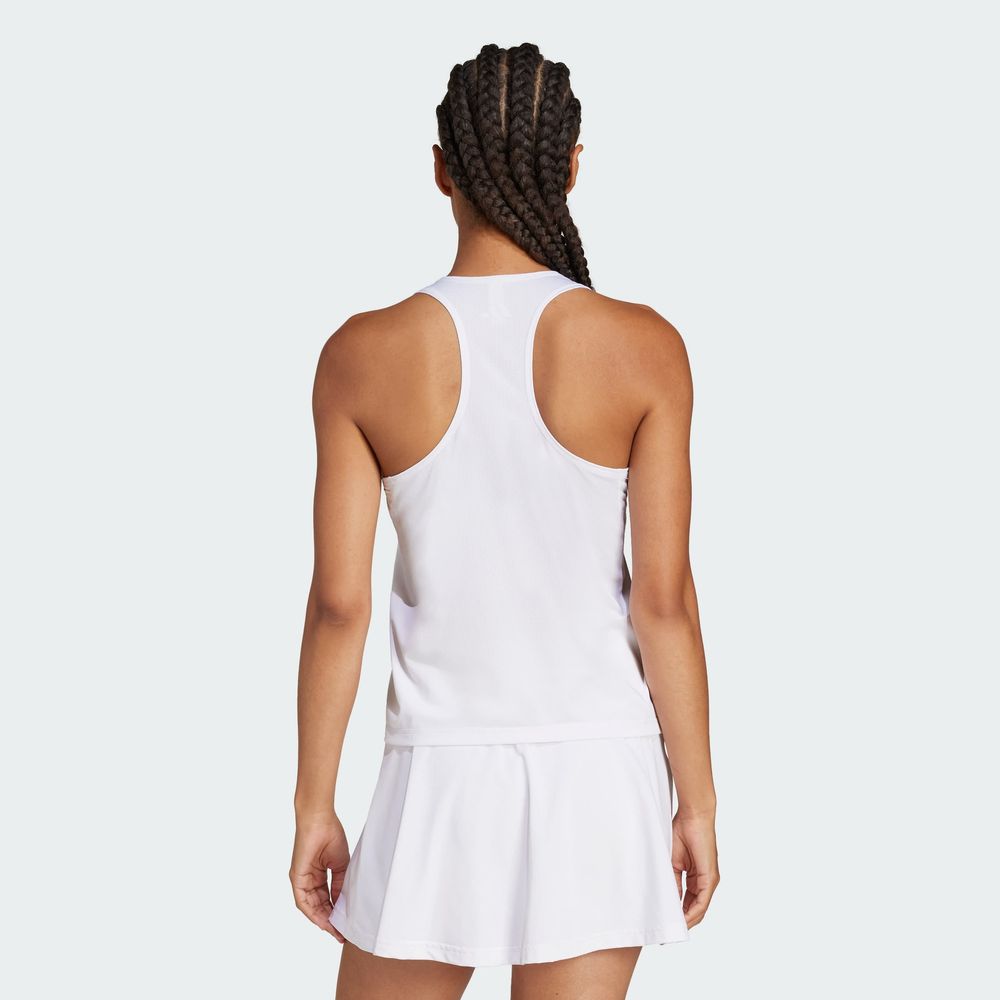 Foto 5 pulgar | Playera sin Mangas Club Tennis Climacool Cuello en V Adidas Blanco para Mujer
