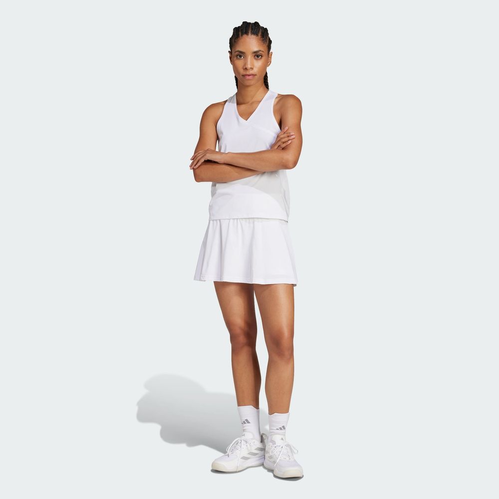 Foto 7 pulgar | Playera sin Mangas Club Tennis Climacool Cuello en V Adidas Blanco para Mujer