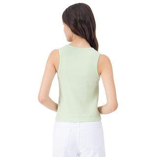 Foto 3 | Crop Top Con Canales Para Mujer Quarry Color Verde