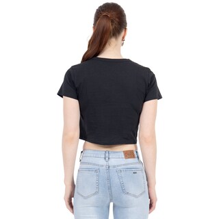 Foto 3 | Playera Crop Básica Manga Corta Para Mujer Quarry Color Negro