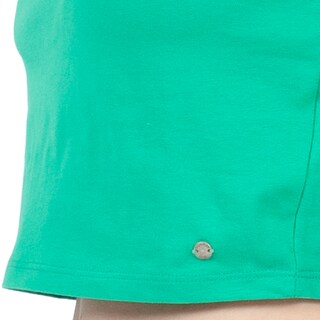 Foto 4 | Playera Crop Básica Manga Corta Para Mujer Quarry Color Verde