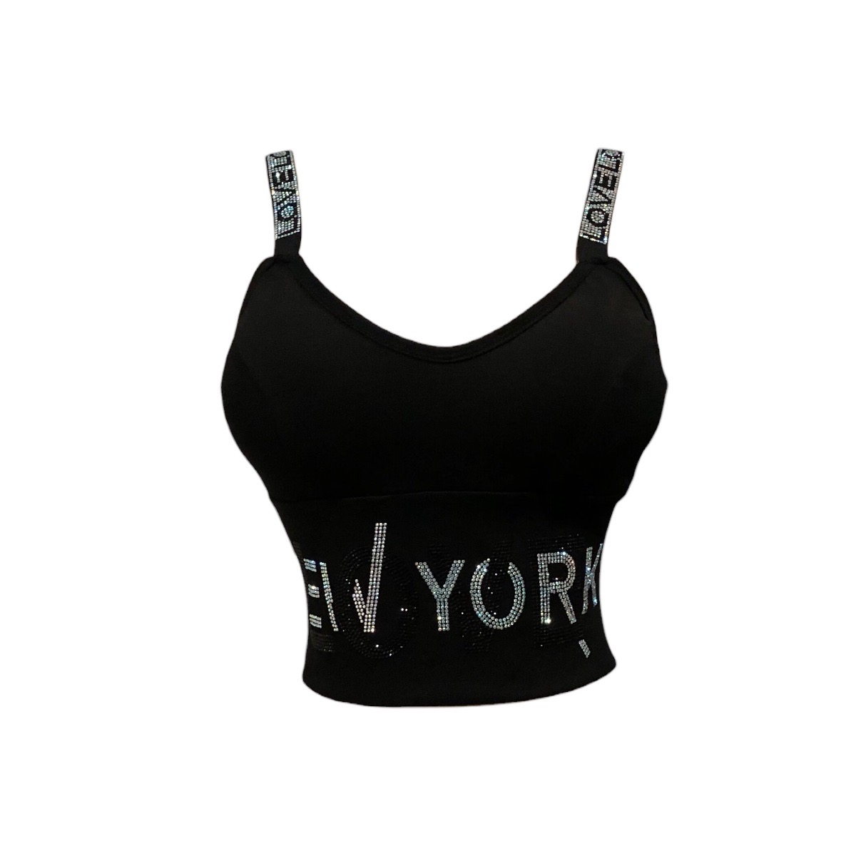 Playera Top “new York” Negro para Mujer