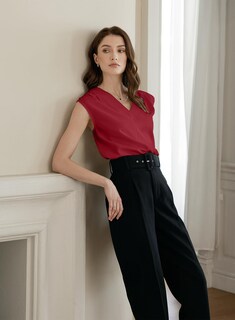 Foto 4 | Blusa Sin Mangas Evaless Para Mujer, Holgada, Casual, Con Cuello En V, De Verano - Venta Internacional.