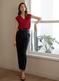 Foto 5 | Blusa Sin Mangas Evaless Para Mujer, Holgada, Casual, Con Cuello En V, De Verano - Venta Internacional.