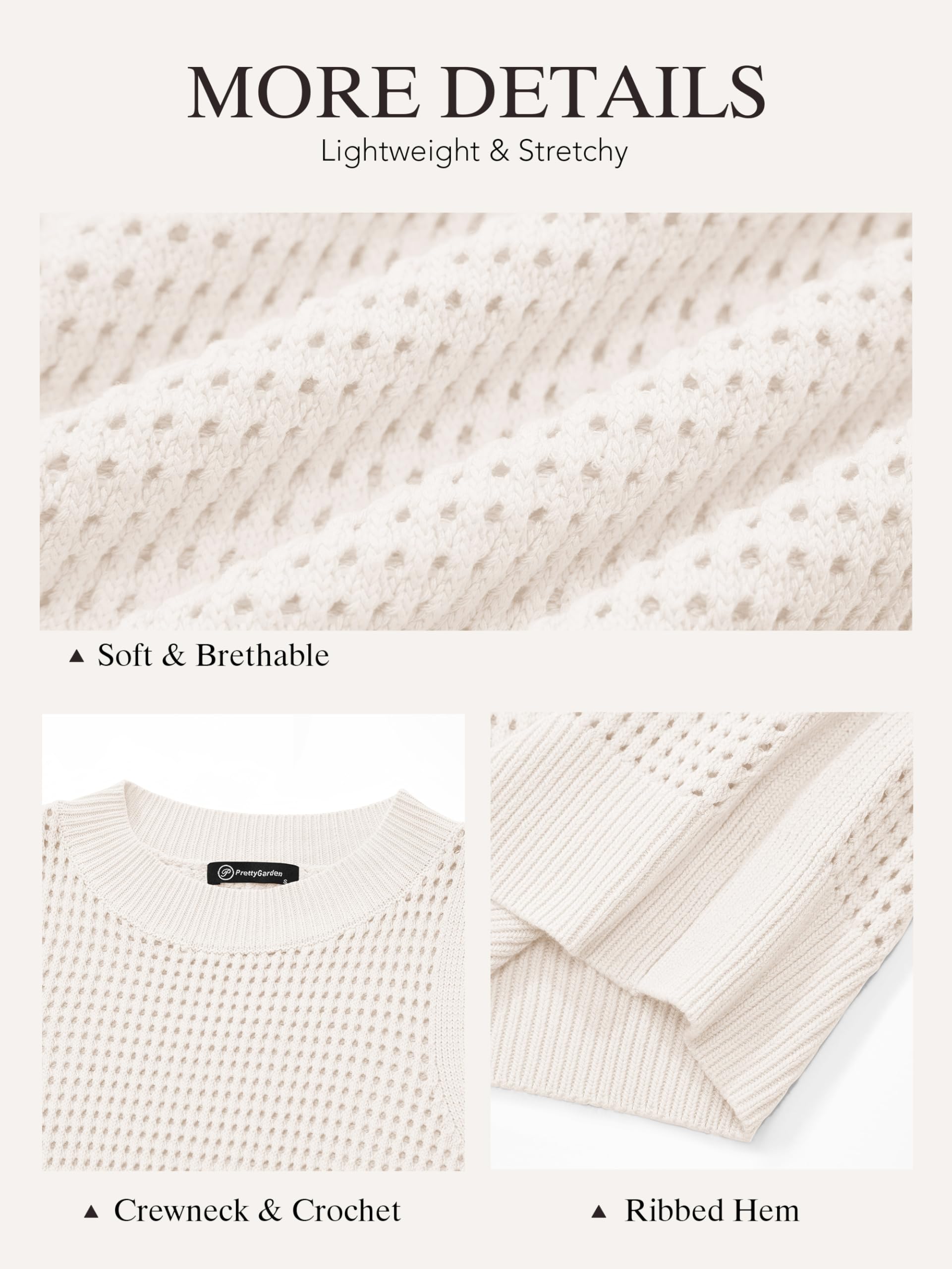 Foto 6 | Camiseta Sin Mangas Prettygarden Summer Crochet Para Mujer Blanca - Xl - Venta Internacional.