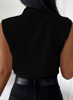 Foto 2 | Camiseta Sin Mangas Blencot Para Mujer, Cuello En V, Sin Mangas, Verano, Color Negro L - Venta Internacional.