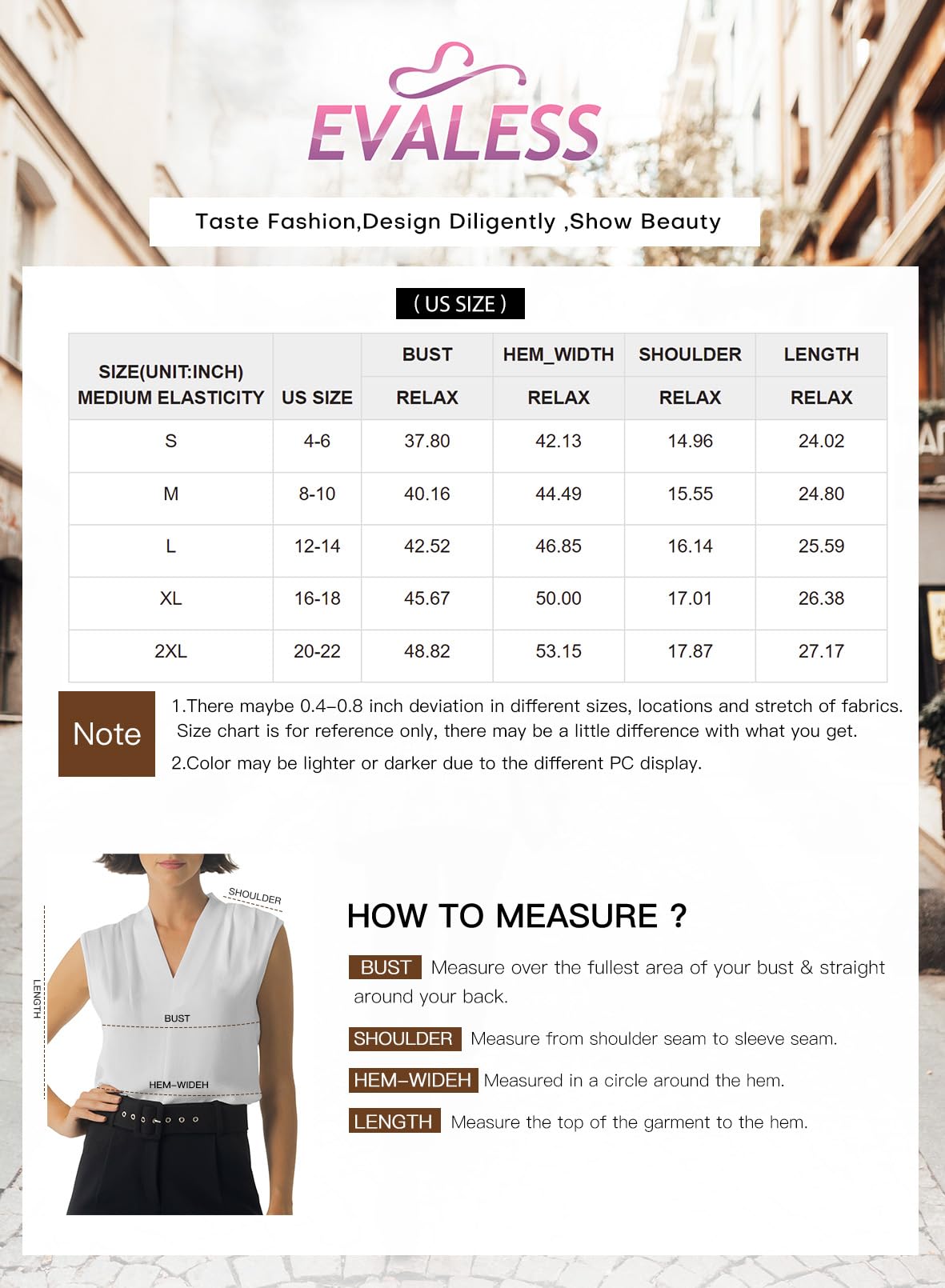 Foto 7 pulgar | Blusa Plisada Con Cuello En V Evaless Para Mujer, Talla L - Venta Internacional.