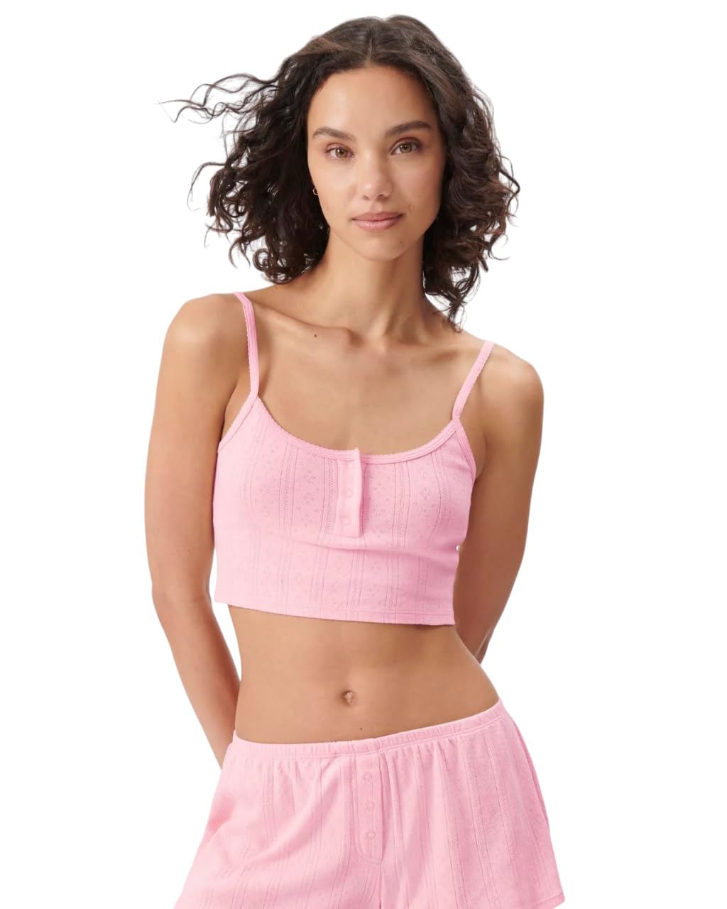 Foto 2 pulgar | Camiseta Sin Mangas Florence De Mills Cozy Crush Sweet Pointelle Pink - Venta Internacional.