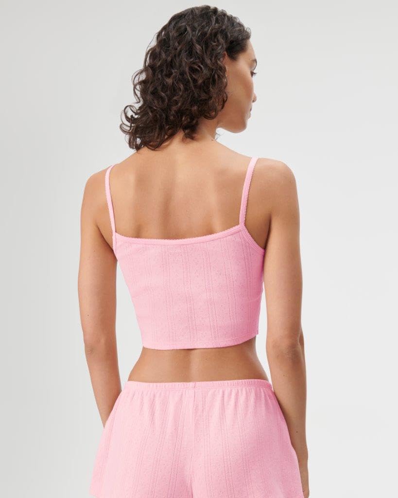 Foto 2 | Camiseta Sin Mangas Florence De Mills Cozy Crush Sweet Pointelle Pink - Venta Internacional.