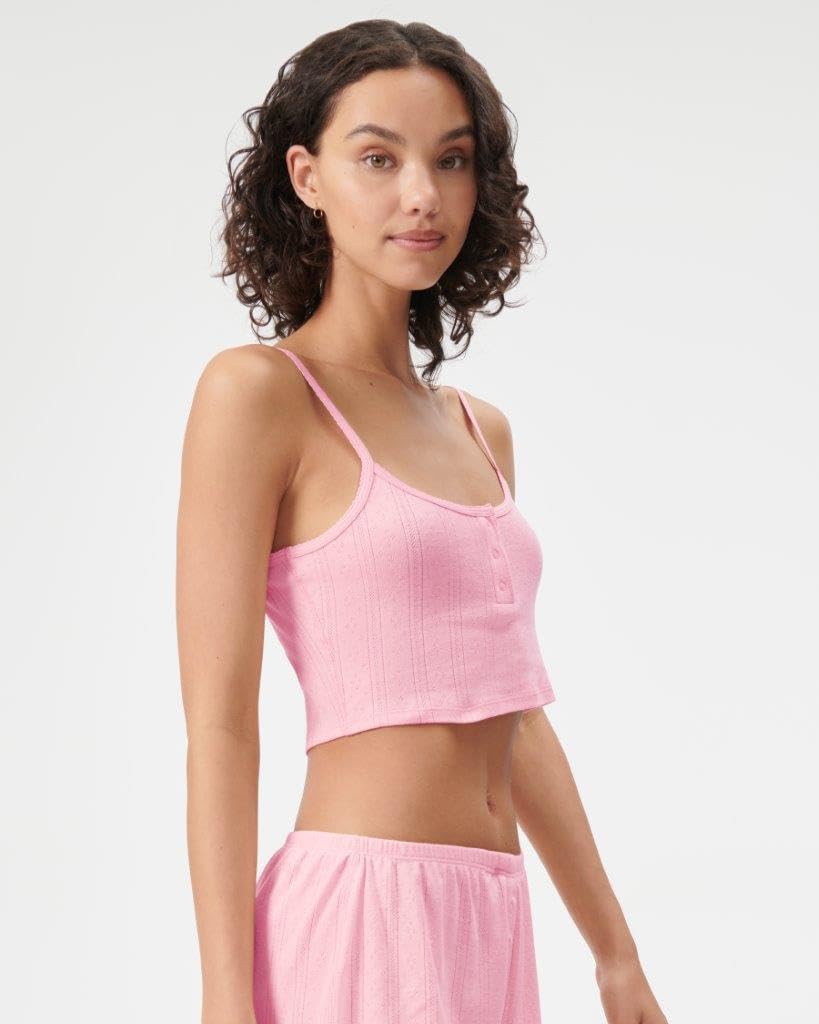 Foto 4 pulgar | Camiseta Sin Mangas Florence De Mills Cozy Crush Sweet Pointelle Pink - Venta Internacional.