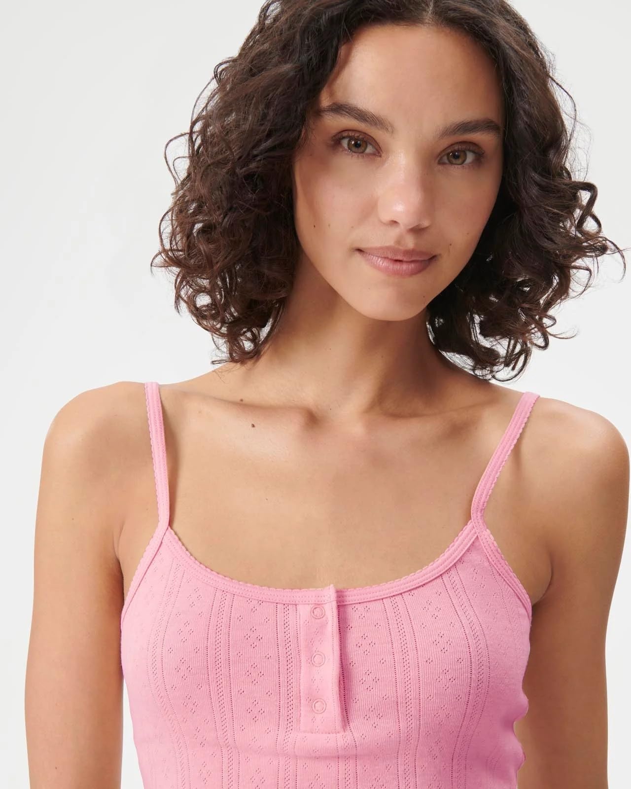 Foto 5 pulgar | Camiseta Sin Mangas Florence De Mills Cozy Crush Sweet Pointelle Pink - Venta Internacional.