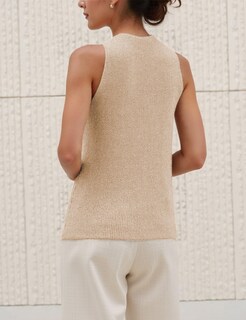 Foto 4 | Blusa Yeokou De Punto Con Cuello Cruzado Para Mujer Color Caqui - Venta Internacional.