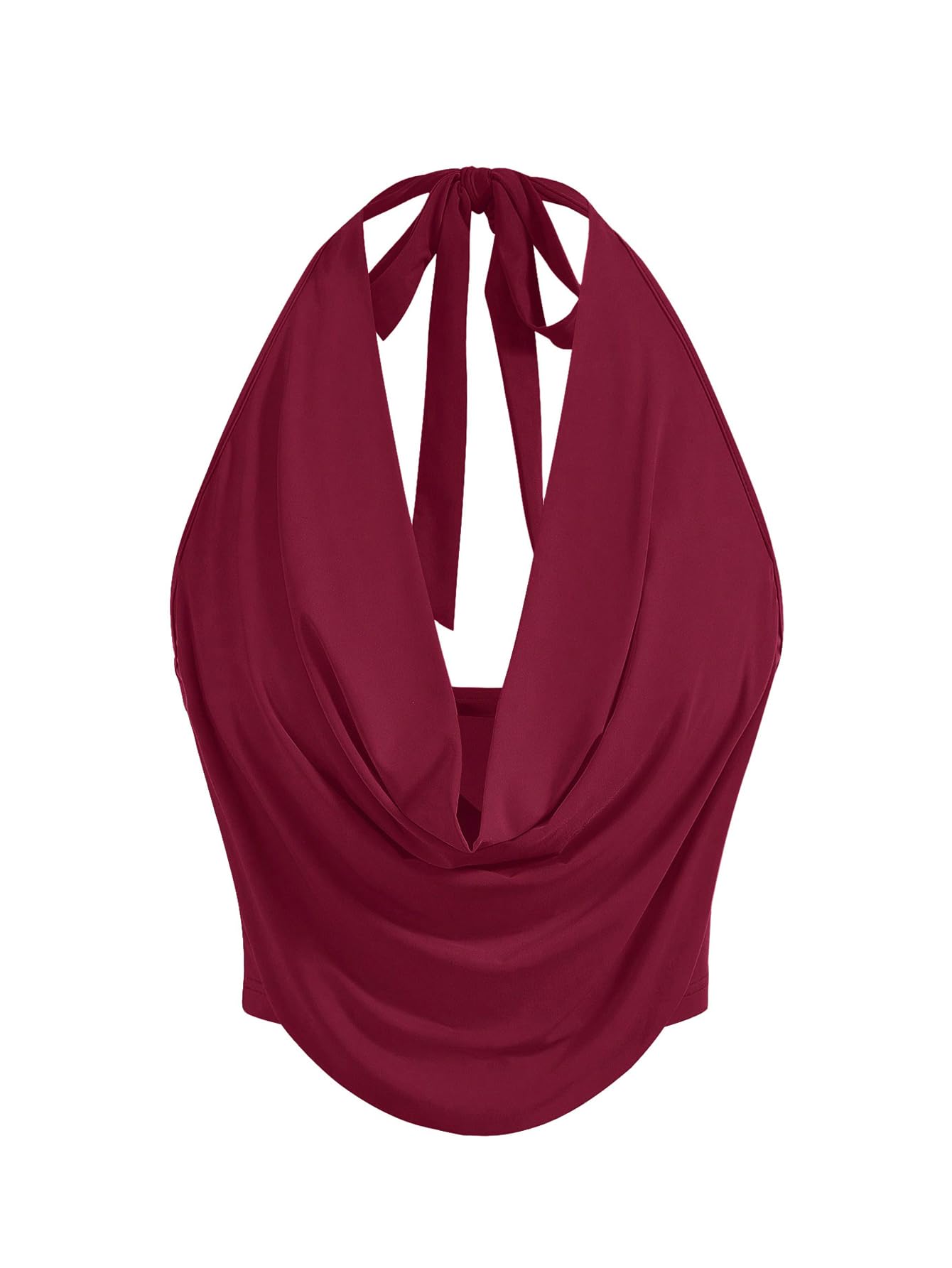 Foto 2 pulgar | Camiseta Sin Mangas Soly Hux Para Mujer Con Drapeado En La Parte Delantera  Color Burdeos - Venta Internacional.