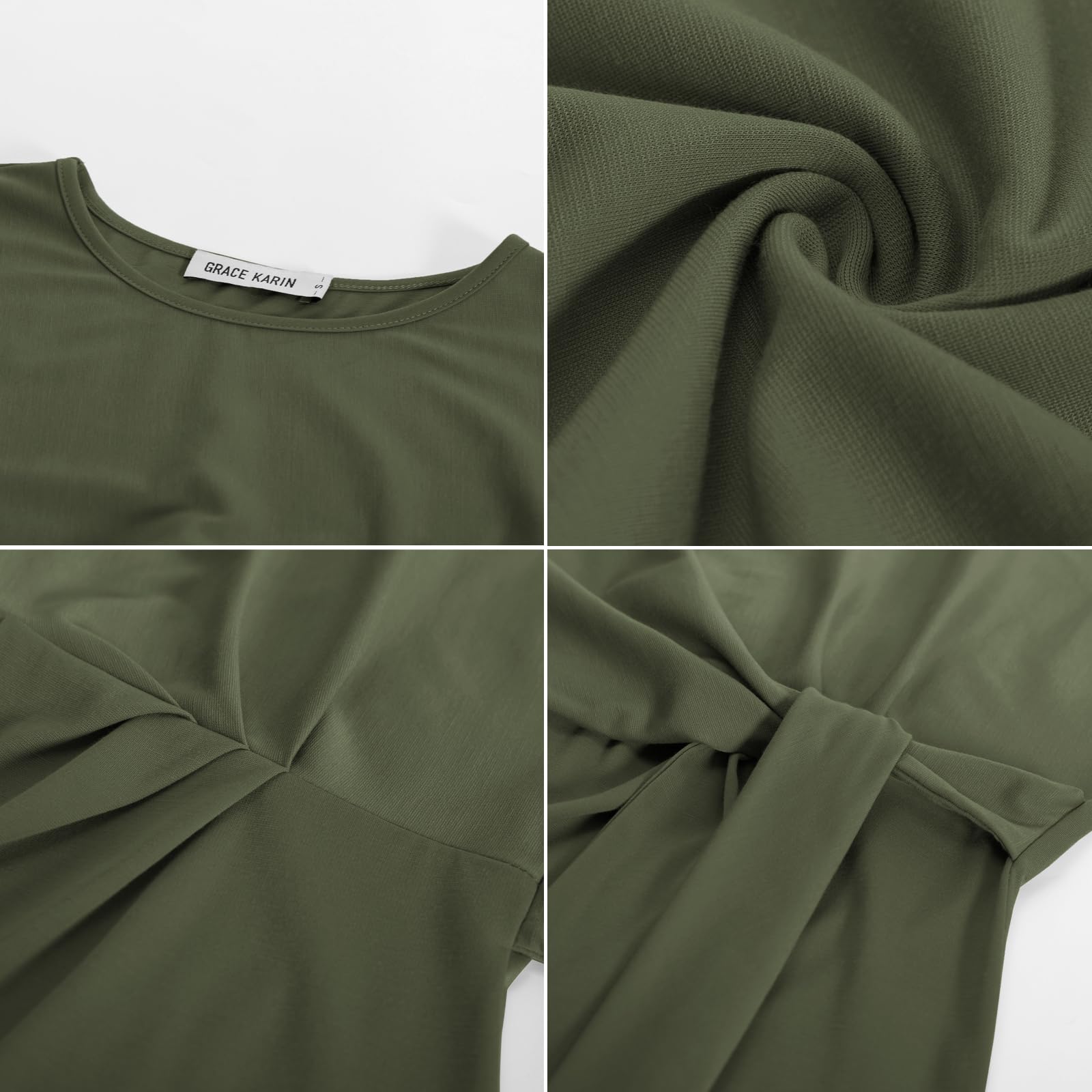 Foto 7 pulgar | Blusa Grace Karin Casual De Verano De Manga Corta Con Lazo En La Parte Delantera - Venta Internacional.