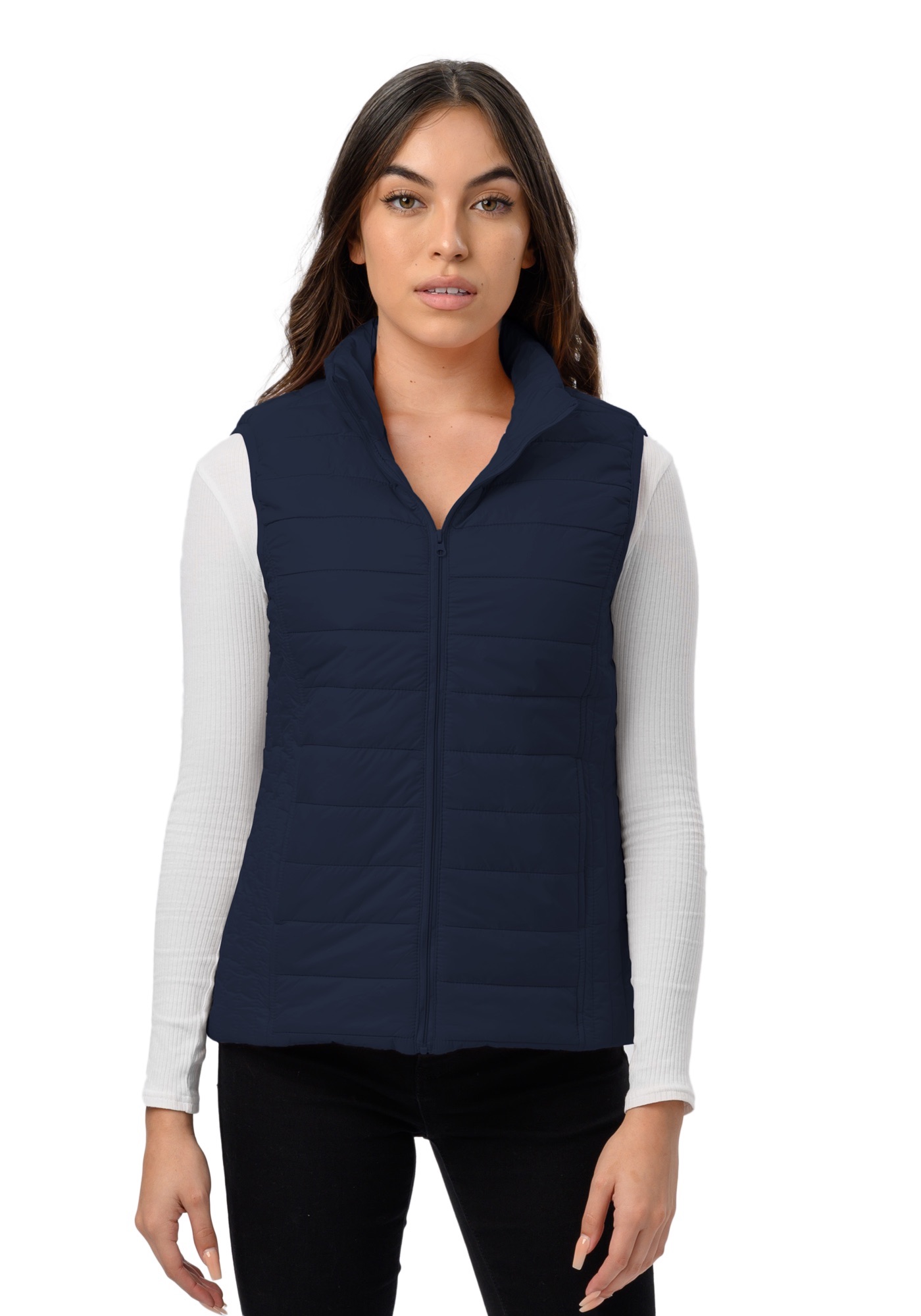 Foto 1 | Chaleco Capitonada para Mujer Corte Slim Refinery Republic color Azul Marino