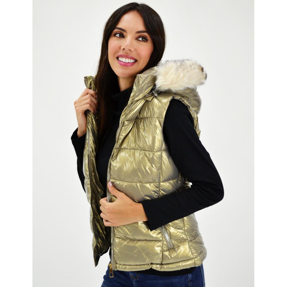Foto 1 | Chaleco Acolchado Roman Fashion Juvenil 5614 color Dorado