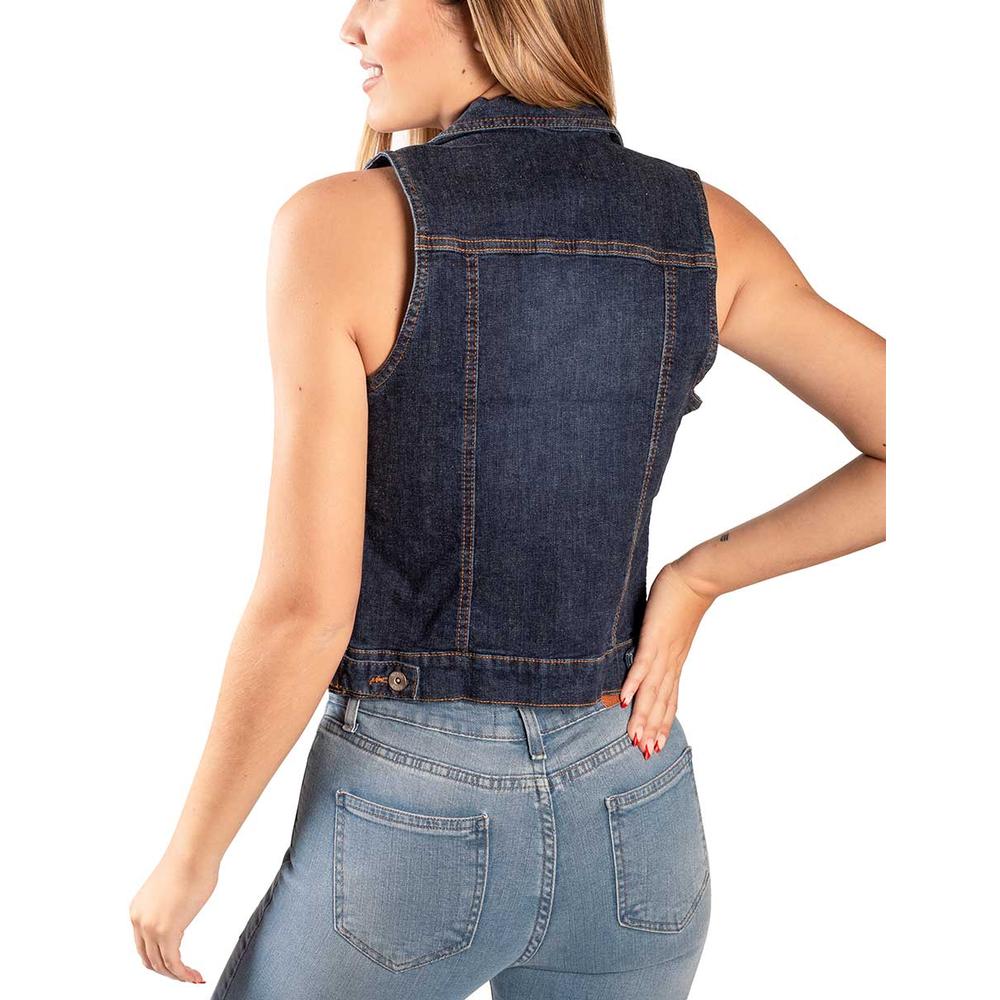 Foto 3 pulgar | Chaleco Jeanswest Azul para Mujer
