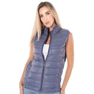 Foto 1 | Chaleco para Mujer Acolchonado Azul Claro Capitonado