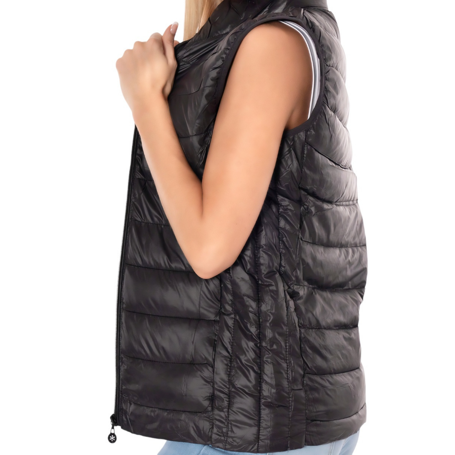 Foto 5 pulgar | Chaleco Capitonado Chal-1001 Negro para Mujer