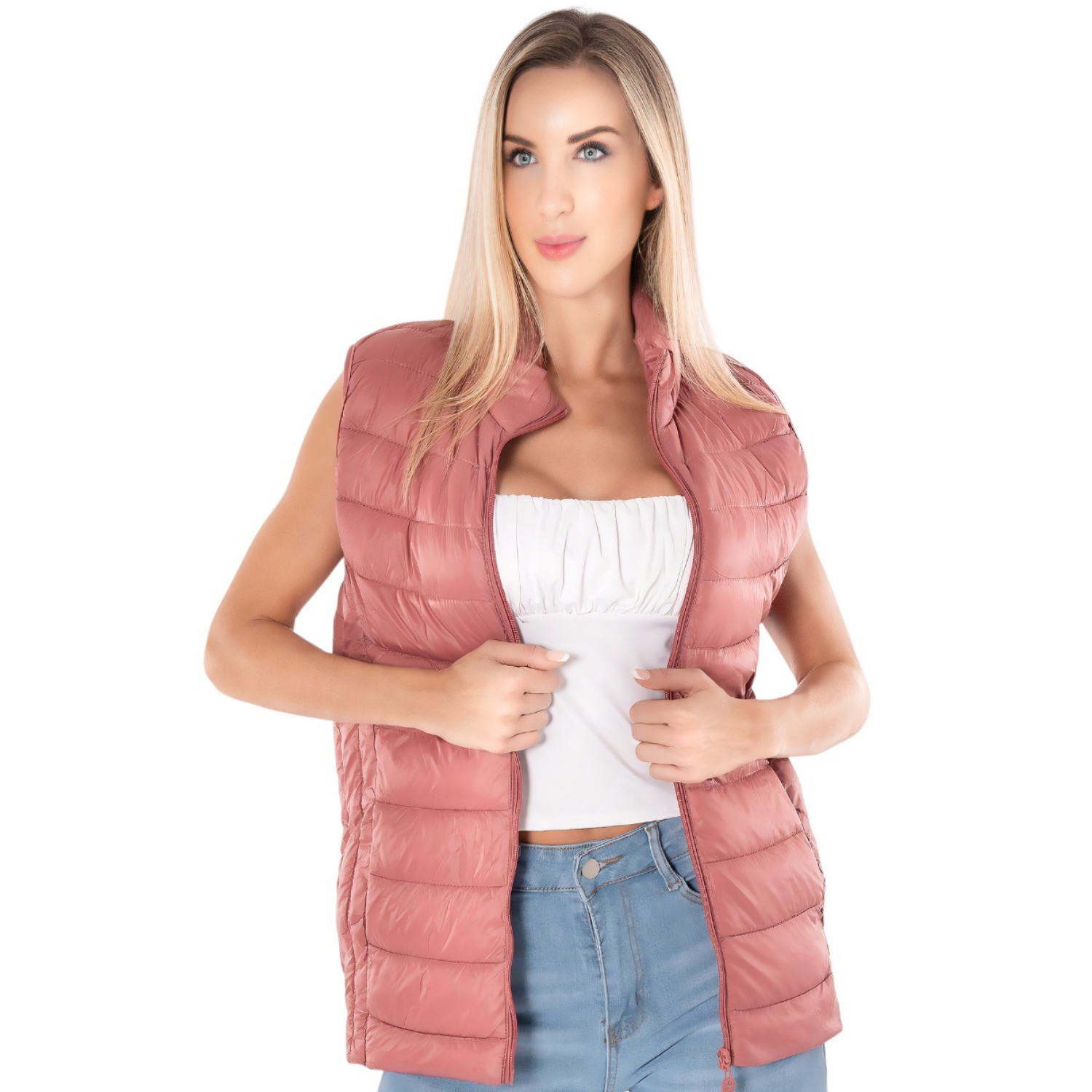 Foto 2 pulgar | Chaleco Chal-1001 Rosa para Mujer