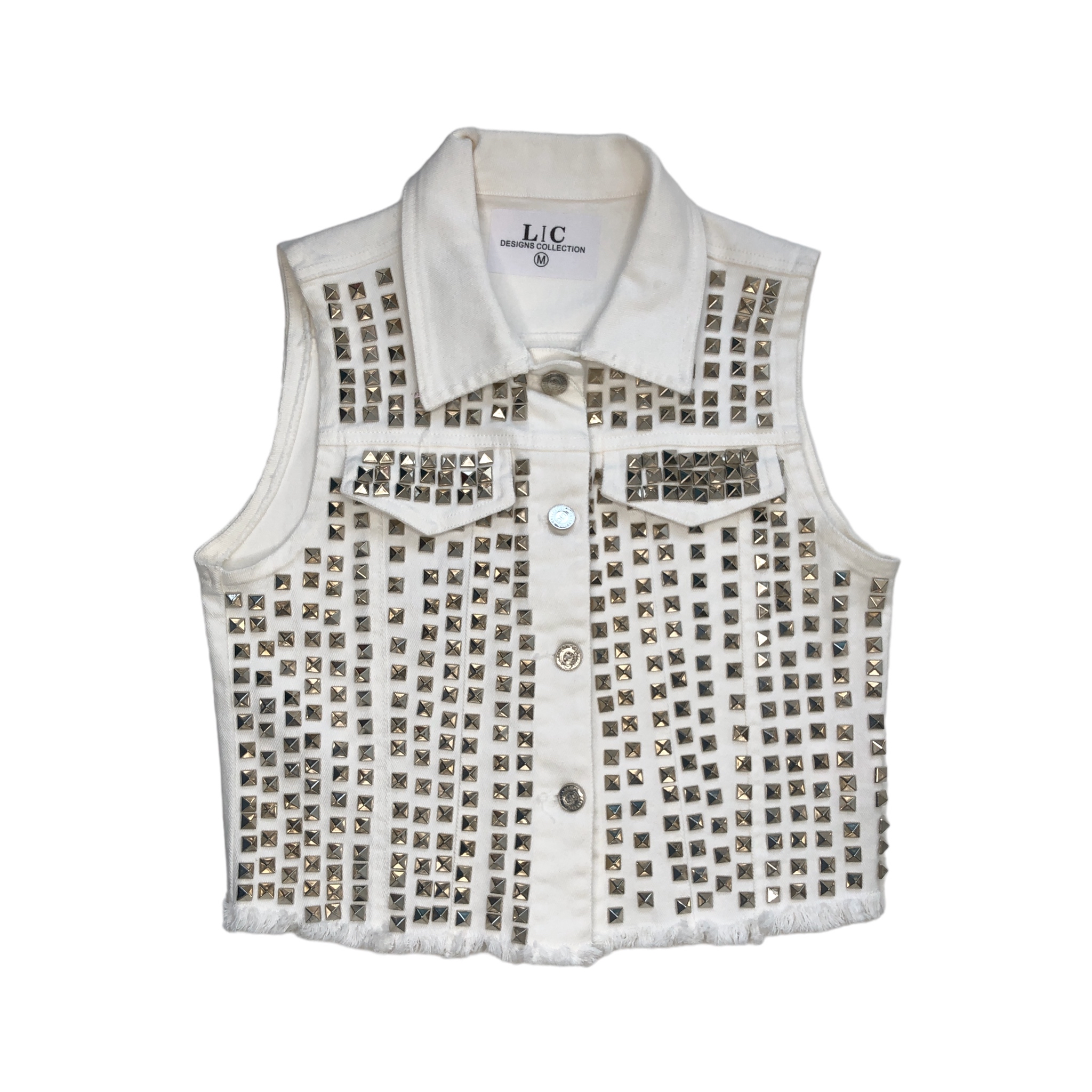 Chaleco Blanco Con Estoperoles Lc
