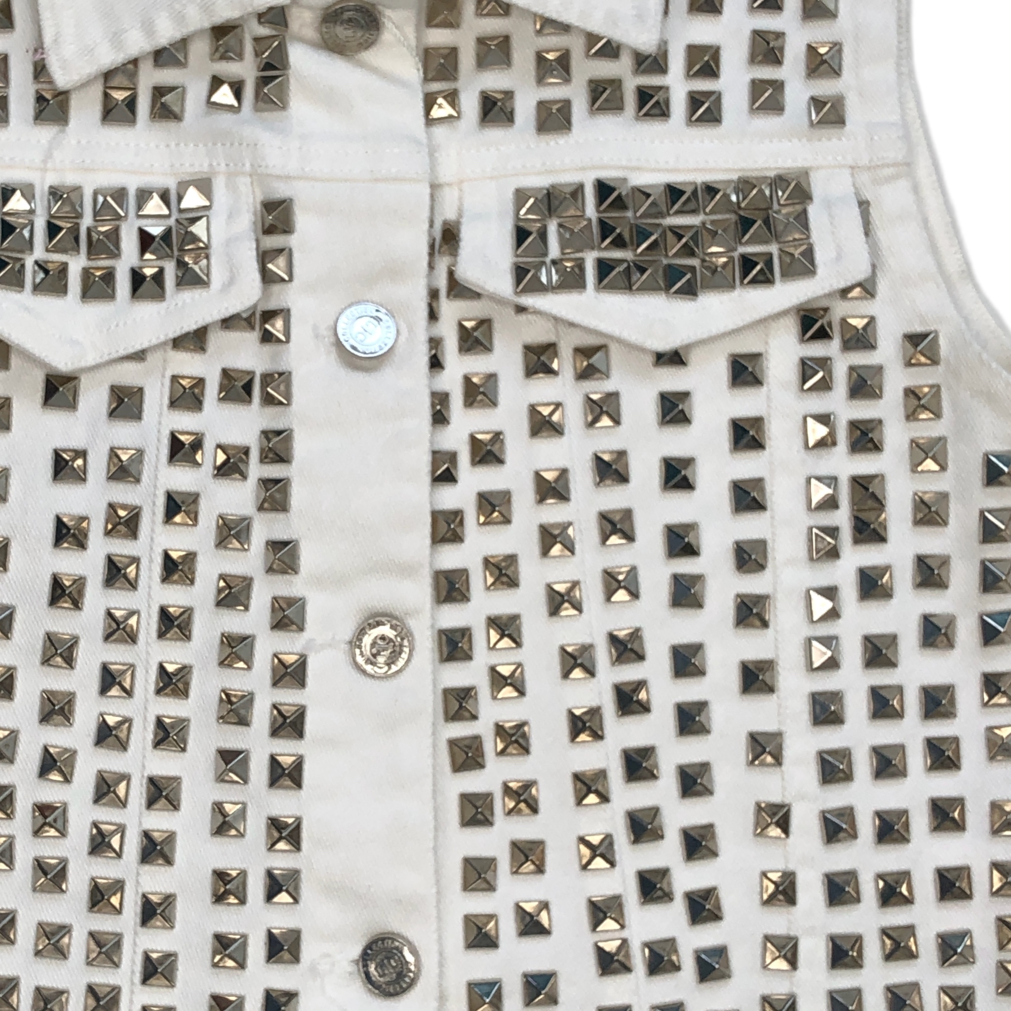Foto 6 | Chaleco Blanco Con Estoperoles Lc