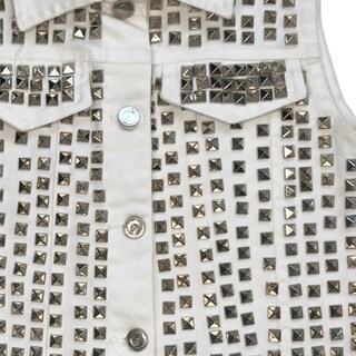 Foto 6 | Chaleco Blanco Con Estoperoles Lc