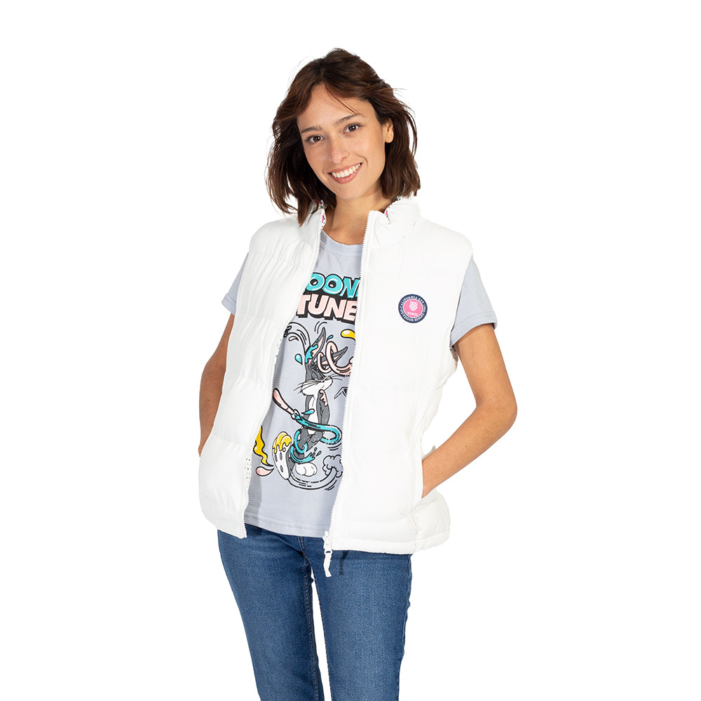 Foto 4 | Chaleco Reversible K-swiss Chw27  Color Blanco Mujer