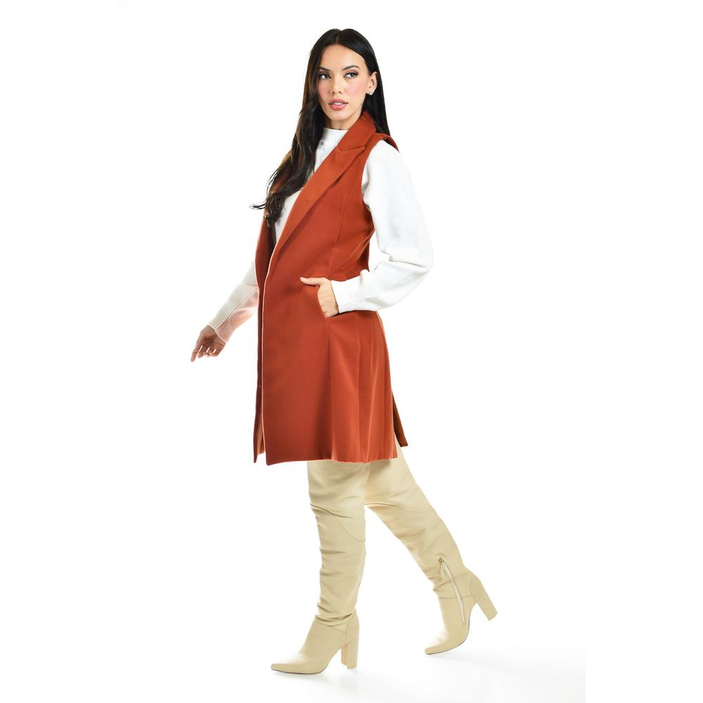 Foto 2 | Chaleco Largo Roman Fashion /juvenil, 4507 (chedron) Naranja Oscuro