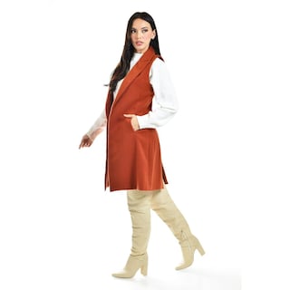 Foto 2 | Chaleco Largo Roman Fashion /juvenil, 4507 (chedron) Naranja Oscuro