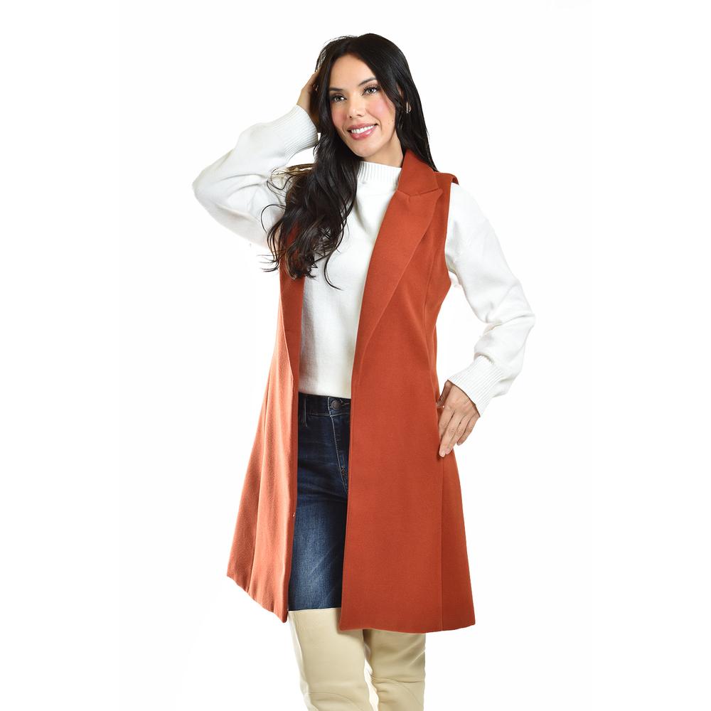 Foto 4 | Chaleco Largo Roman Fashion /juvenil, 4507 (chedron) Naranja Oscuro