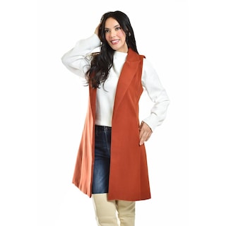 Foto 4 | Chaleco Largo Roman Fashion /juvenil, 4507 (chedron) Naranja Oscuro