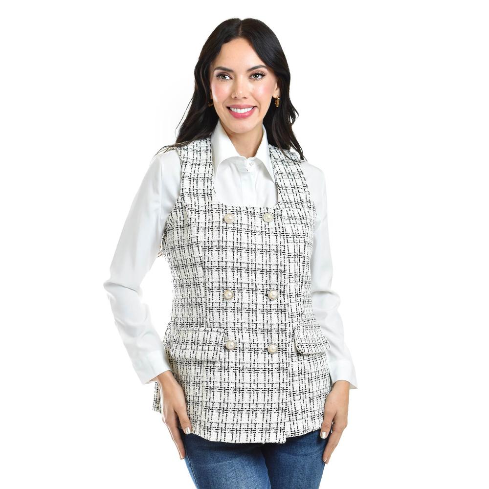Foto 1 | Chaleco Tweed Roman Fashion /juvenil, 2435 (negro) Negro