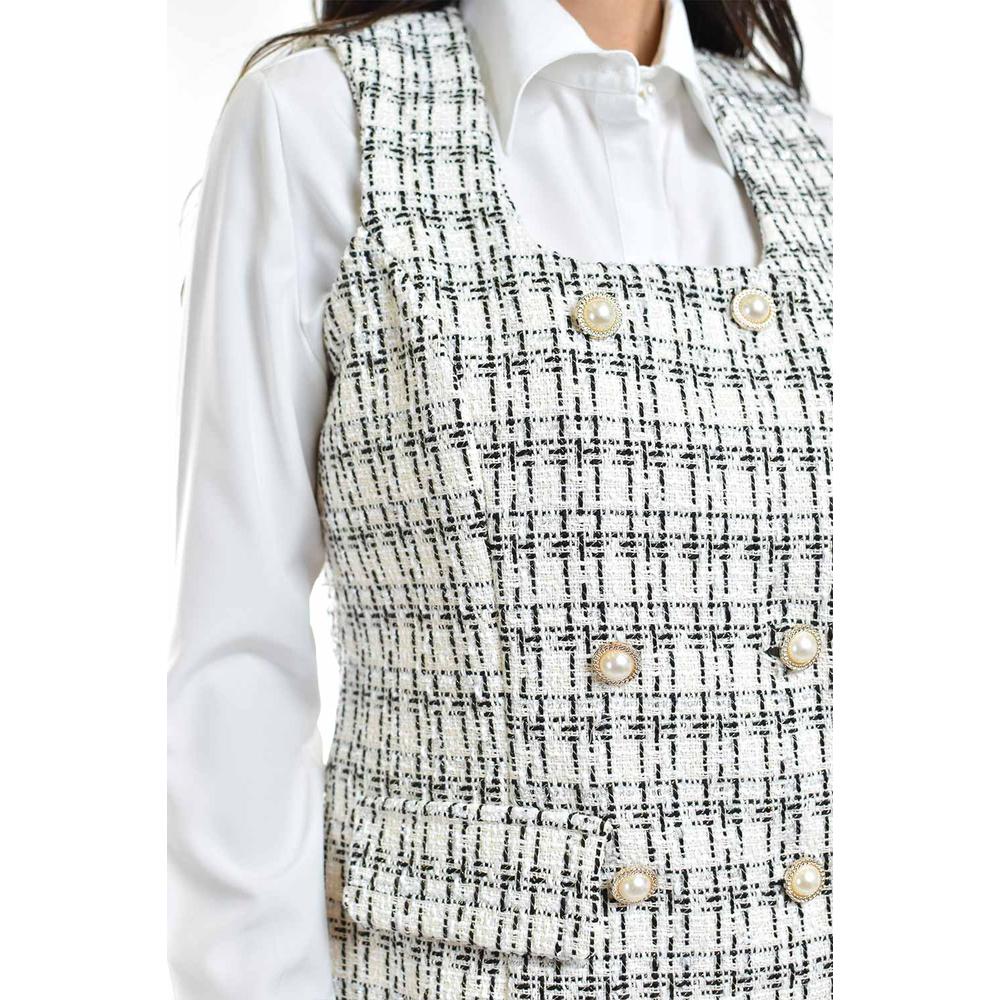 Foto 4 | Chaleco Tweed Roman Fashion /juvenil, 2435 (negro) Negro
