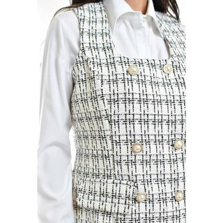 Foto 4 | Chaleco Tweed Roman Fashion /juvenil, 2435 (negro) Negro