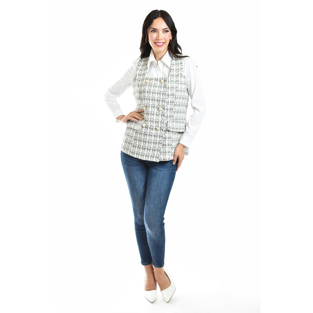 Foto 5 | Chaleco Tweed Roman Fashion /juvenil, 2435 (negro) Negro
