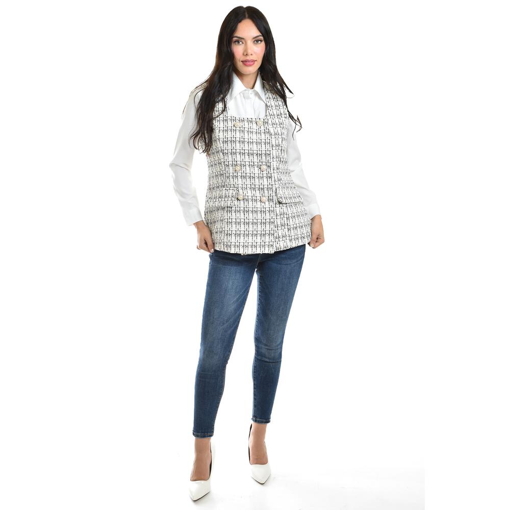 Foto 6 | Chaleco Tweed Roman Fashion /juvenil, 2435 (negro) Negro