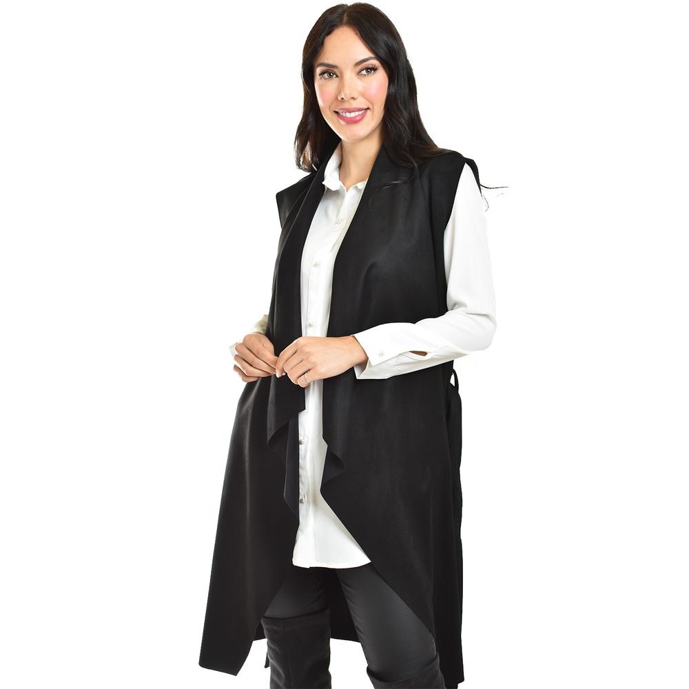 Foto 5 pulgar | Chaleco Asimetrico Tipo Gamuza Romann Fashion /juvenil, 2180 (negro) Negro