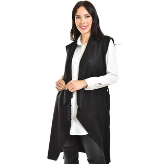 Foto 4 | Chaleco Asimetrico Tipo Gamuza Romann Fashion /juvenil, 2180 (negro) Negro