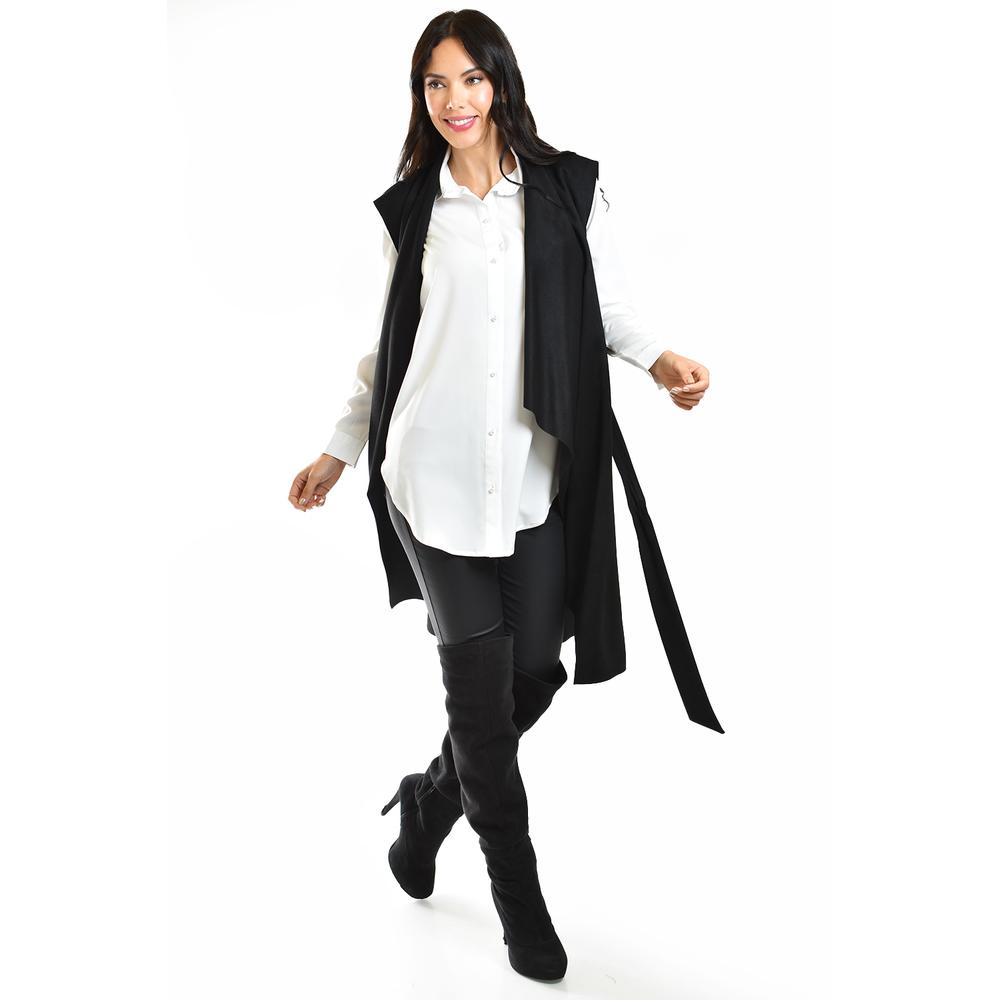 Foto 5 | Chaleco Asimetrico Tipo Gamuza Romann Fashion /juvenil, 2180 (negro) Negro