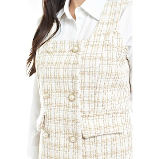 Foto 4 | Chaleco Tweed Roman Fashion /juvenil, 2435 (beige) Beige
