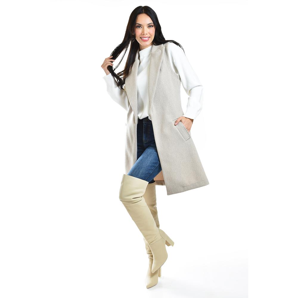 Foto 2 | Chaleco Con Solapa Roman Fashion /juvenil, 2953 (beige) Beige