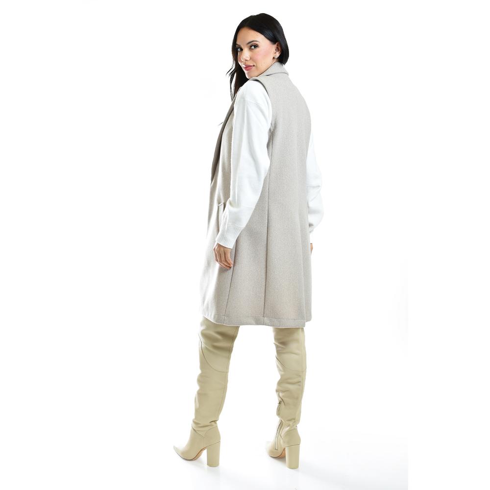 Foto 4 pulgar | Chaleco Con Solapa Roman Fashion /juvenil, 2953 (beige) Beige