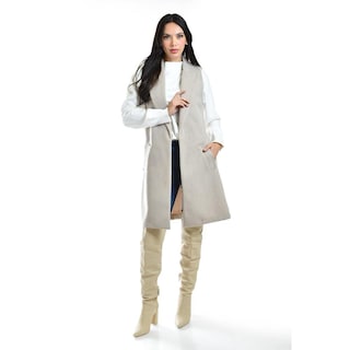Foto 4 | Chaleco Con Solapa Roman Fashion /juvenil, 2953 (beige) Beige