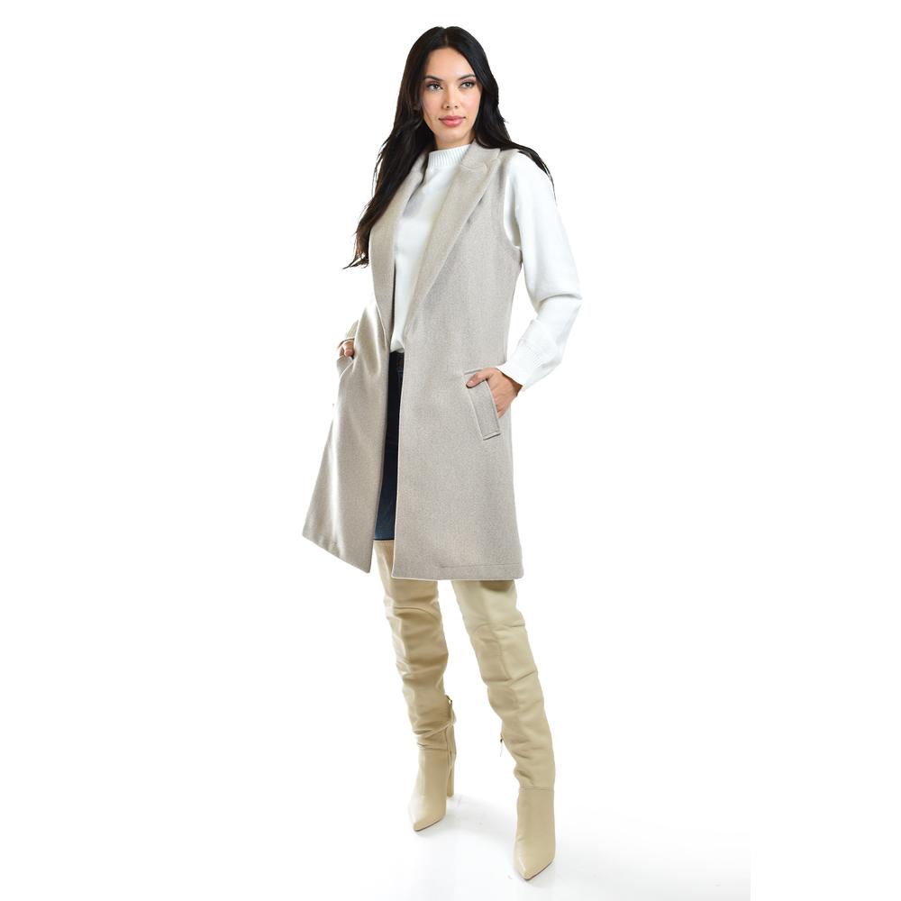 Foto 6 pulgar | Chaleco Con Solapa Roman Fashion /juvenil, 2953 (beige) Beige